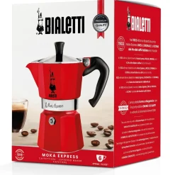 Bialetti Moka Color Rood 6 kops