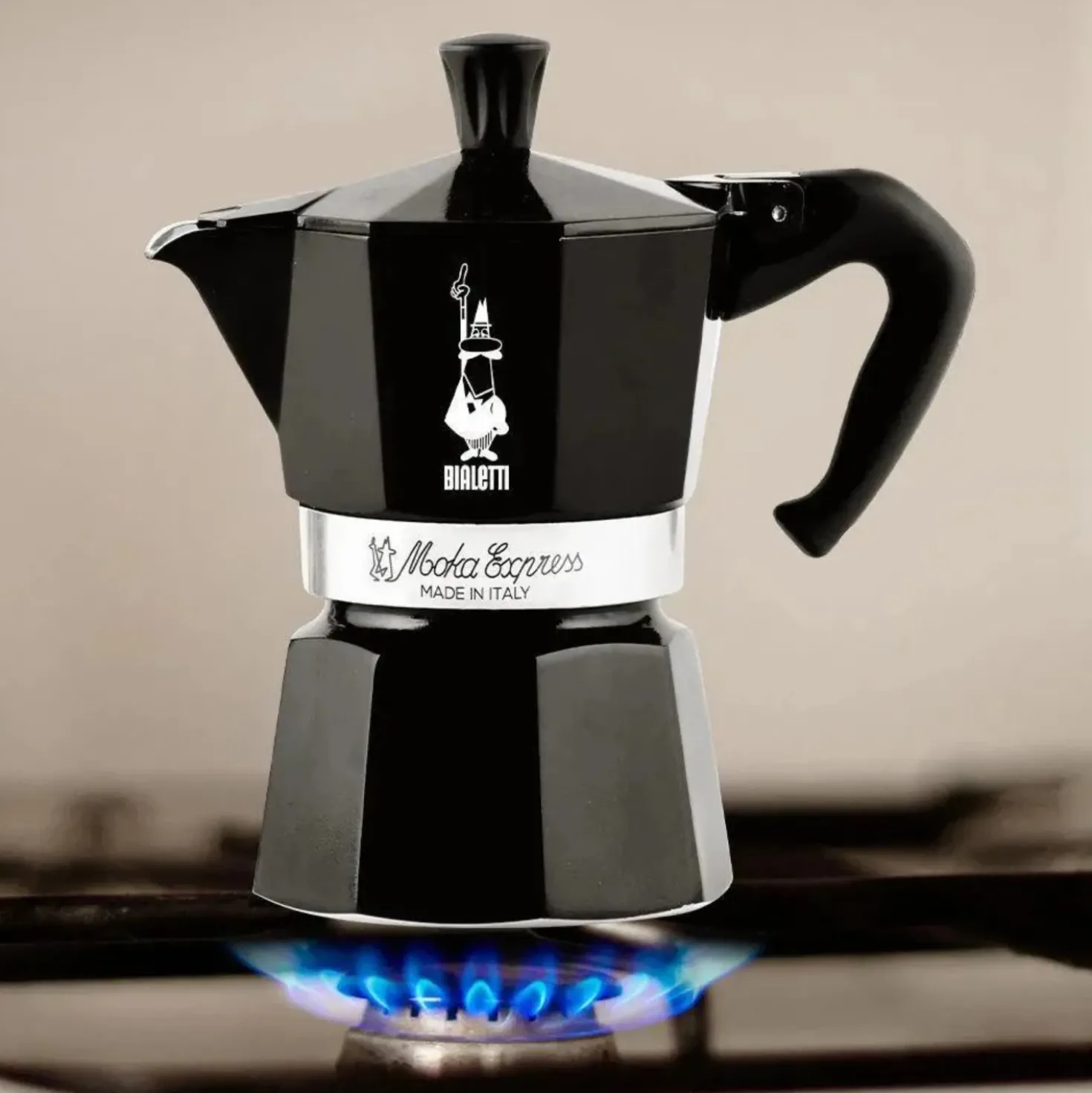 Bialetti Moka Color Zwart 3 kops
