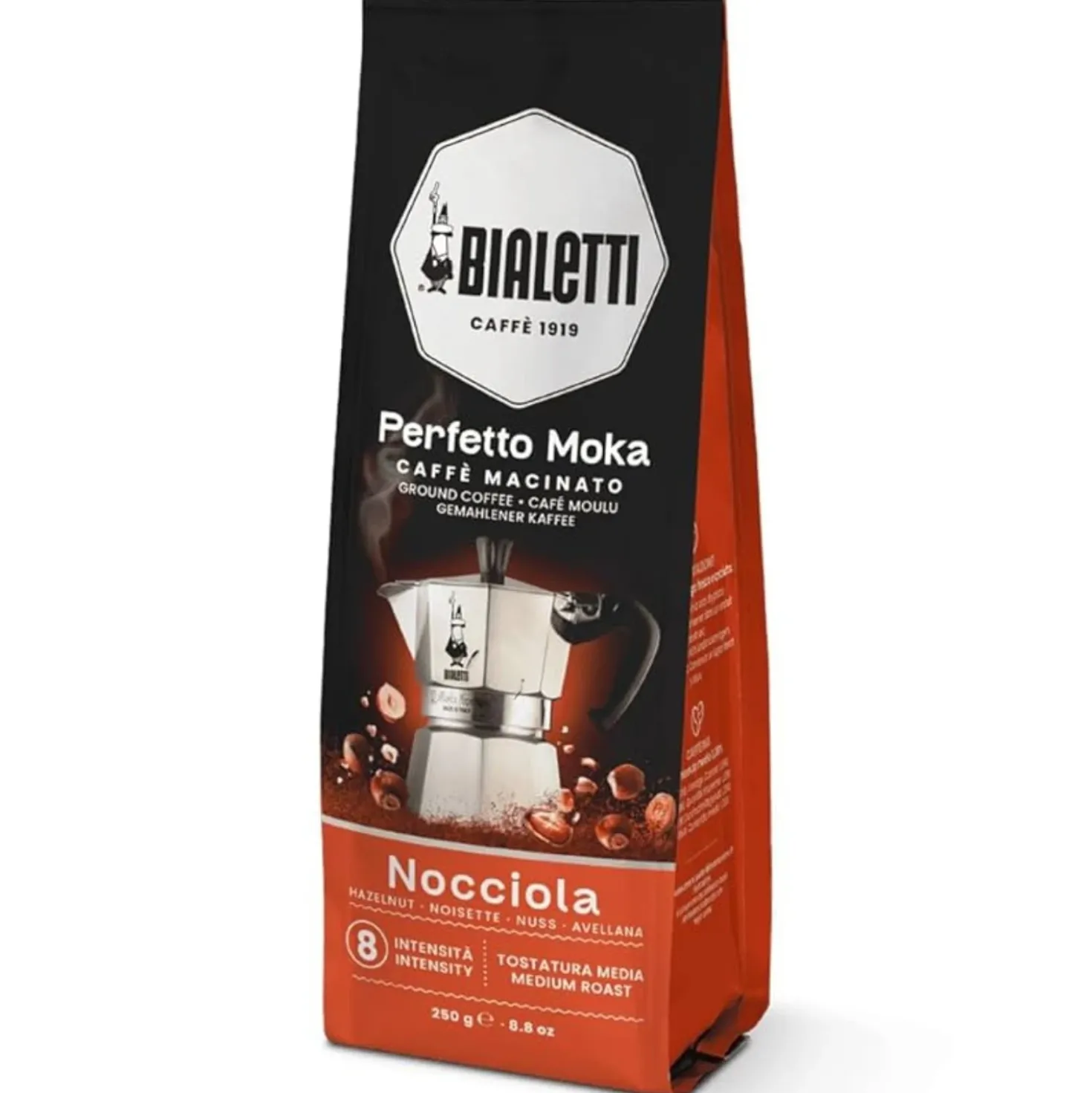 Bialetti Perfetto Moka Nocciola Gemalen Koffie