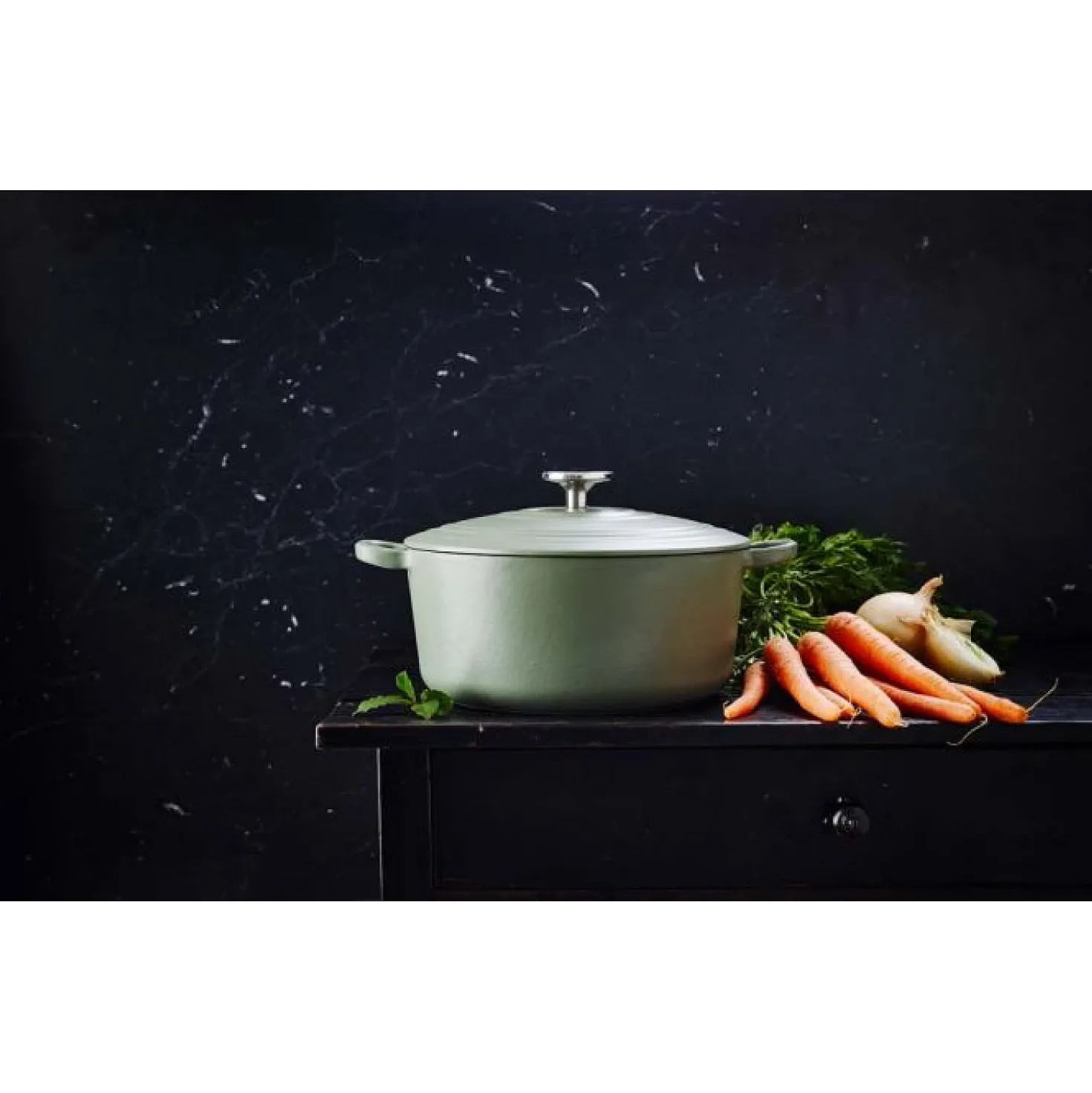 BK Bourgogne Gietijzeren Braadpan Olive Green 28 cm