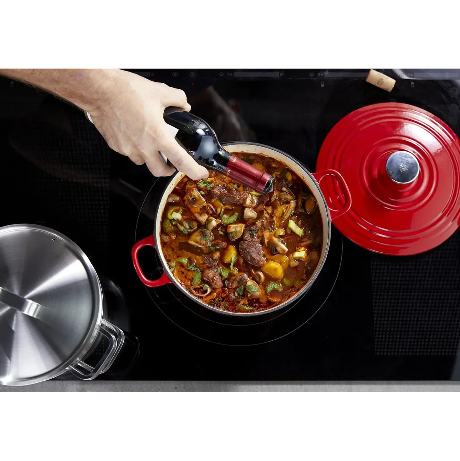 BK Bourgogne Gietijzeren Braadpan Chili Red 28 cm