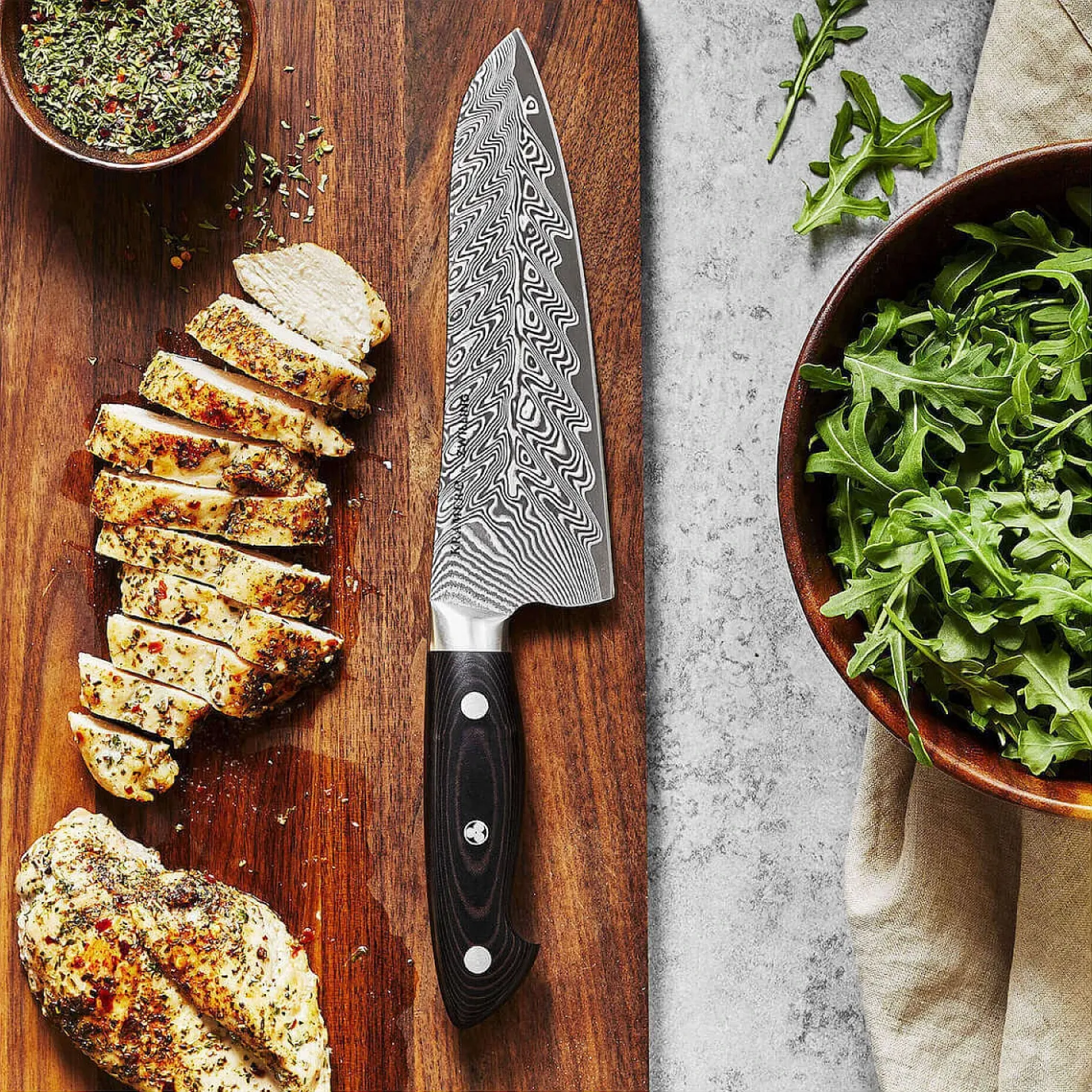 Bob Kramer Euro Stainless Santoku 18 cm