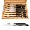 Claude Dozorme Laguiole Steakmessen Zwart Hoorn