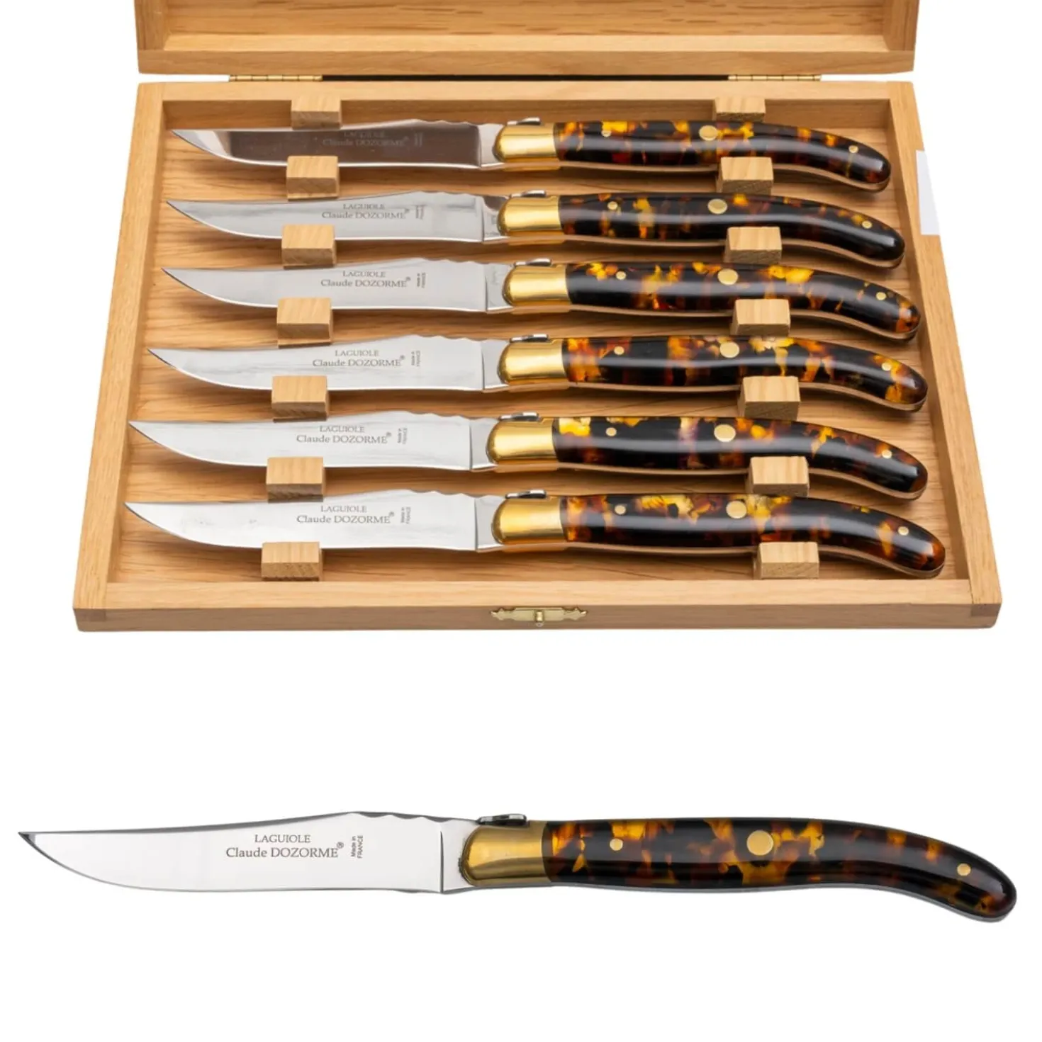 Claude Dozorme Laguiole Steakmessen Vlokken