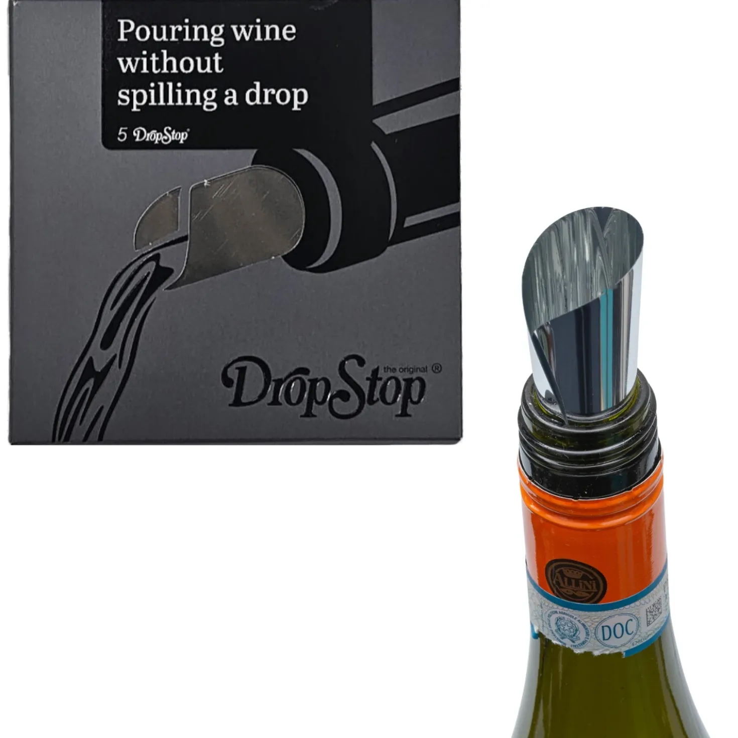 DropStop Wijn Uitschenktuit (4 Stuks)