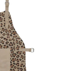 Dugros Lederen Schort Met Tijgerprint Beige
