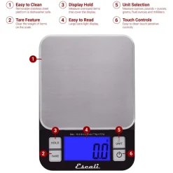 Escali Nutro digitale keukenweegschaal 7 kg