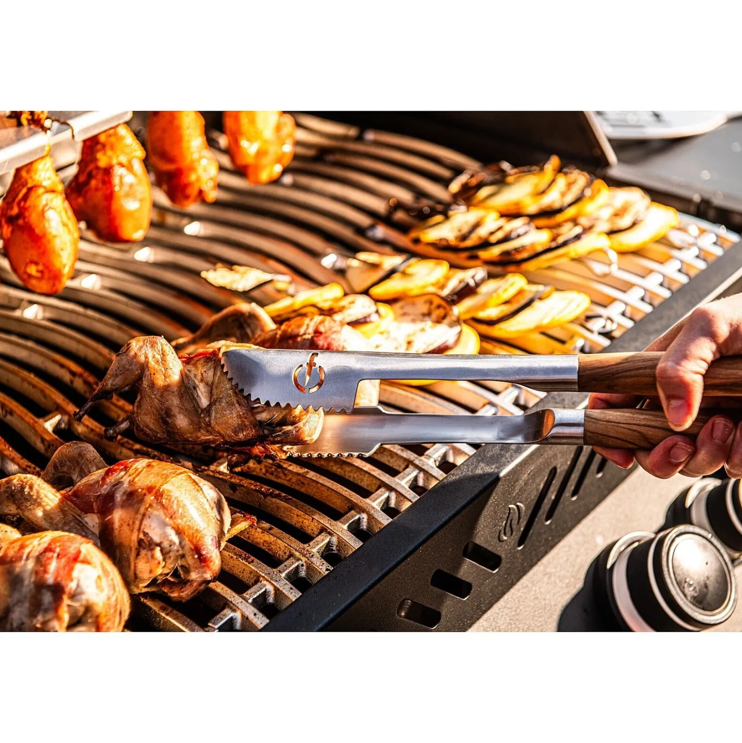 Forged BBQ Tang Olijfhout