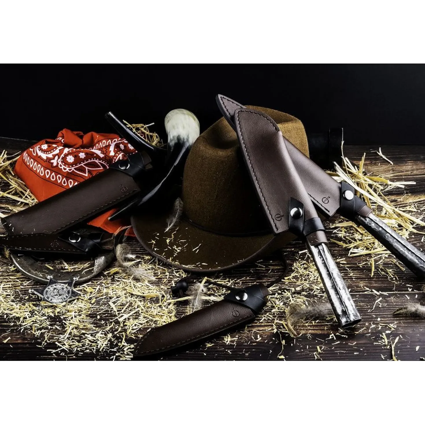 Forged Lederen Hoes voor Vleesmes
