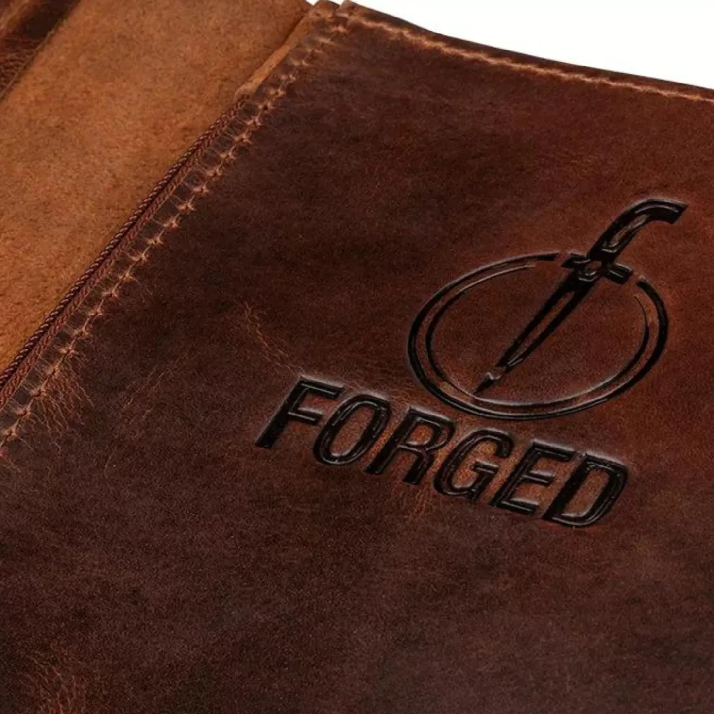 Forged Leren Mesmap Bruin 11 Vaks
