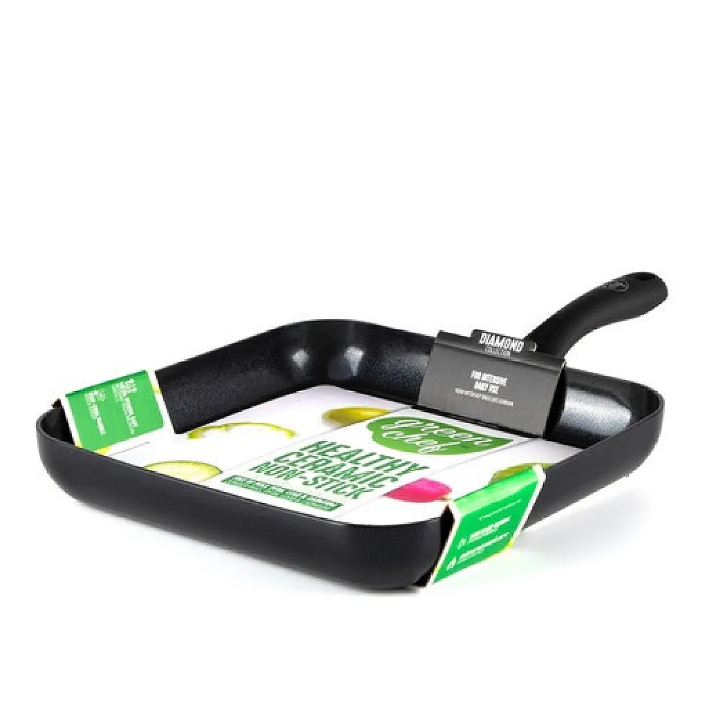 GreenChef Diamond Inductie Grillpan 28 cm