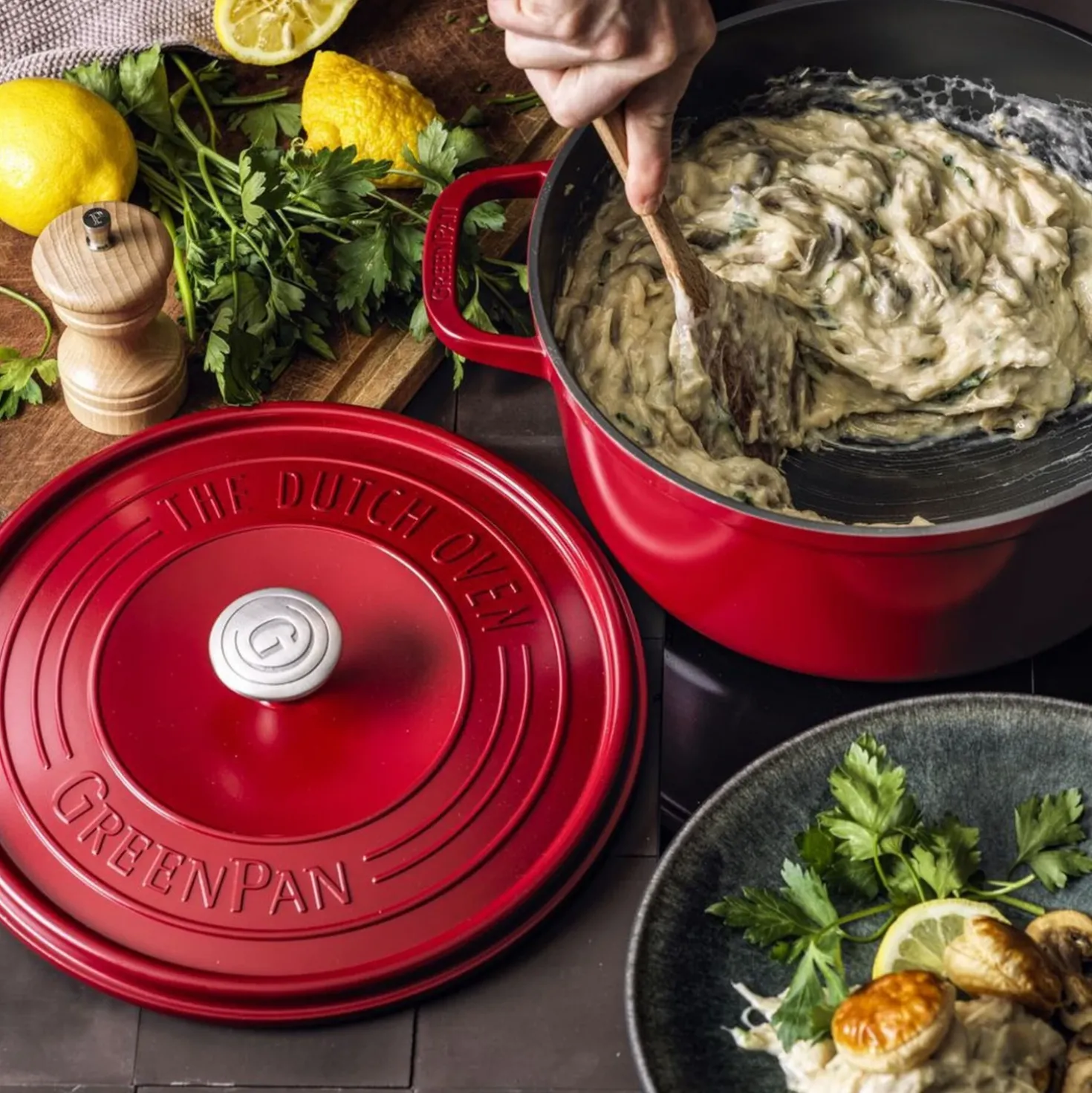 GreenPan Featherweights Braadpan Rood 22 cm