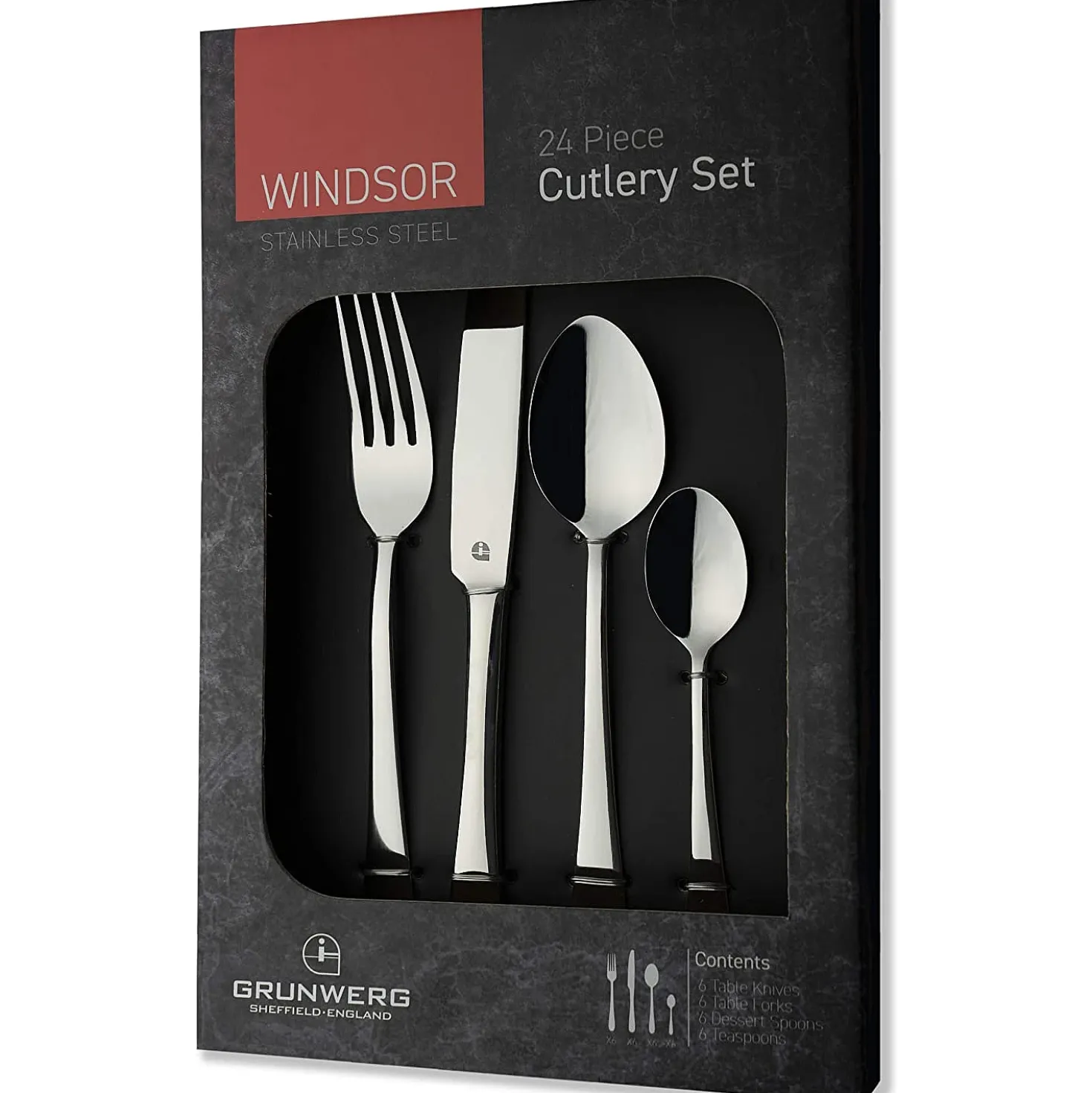 Grunwerg Windsor Bestekset 24-delig (6-Persoons)