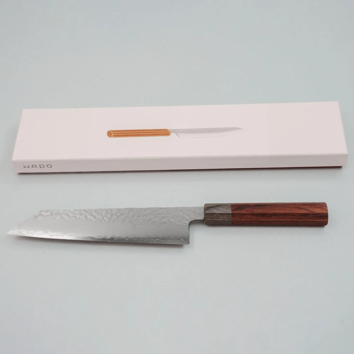 Hado Shiosai VG10 Mahogani Pakkawood Kiritsuke Gyuto 21 cm