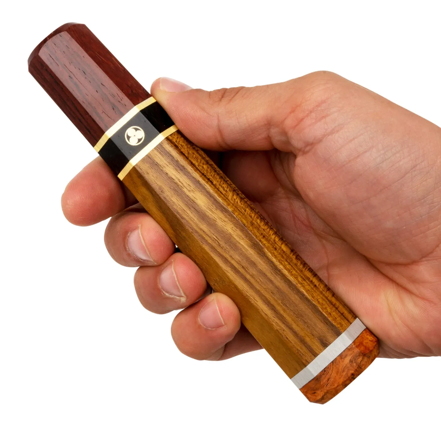 Handvat Gouden Teak Ocatagon