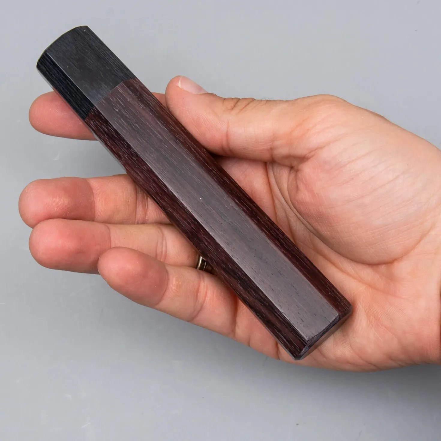 Handvat Rozenhout met pakkahout 140 mm