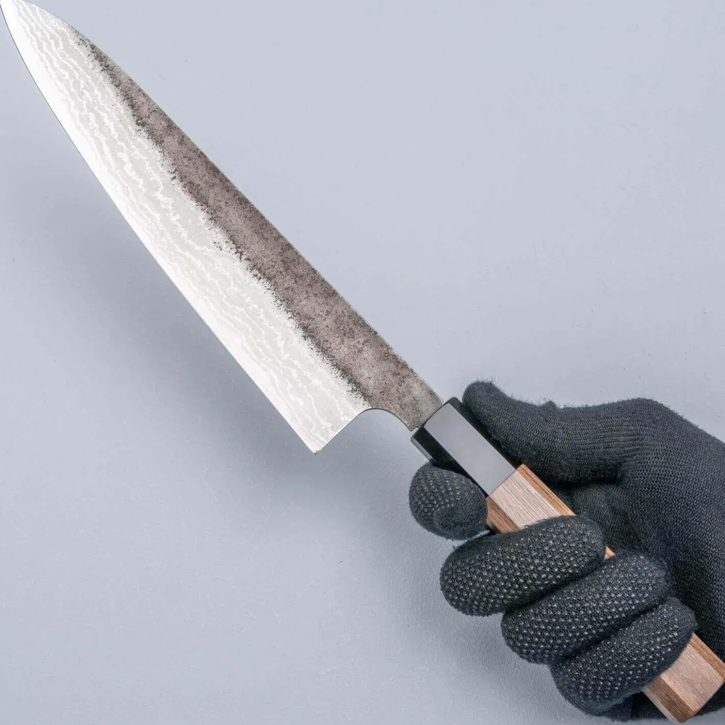 Hatsukokoro Aogami #2 Damascus Kurouchi Gyuto 21 cm