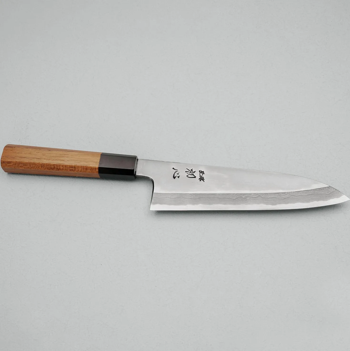 Hatsukokoro Aogami #2 Migaki Damast Santoku 18 cm