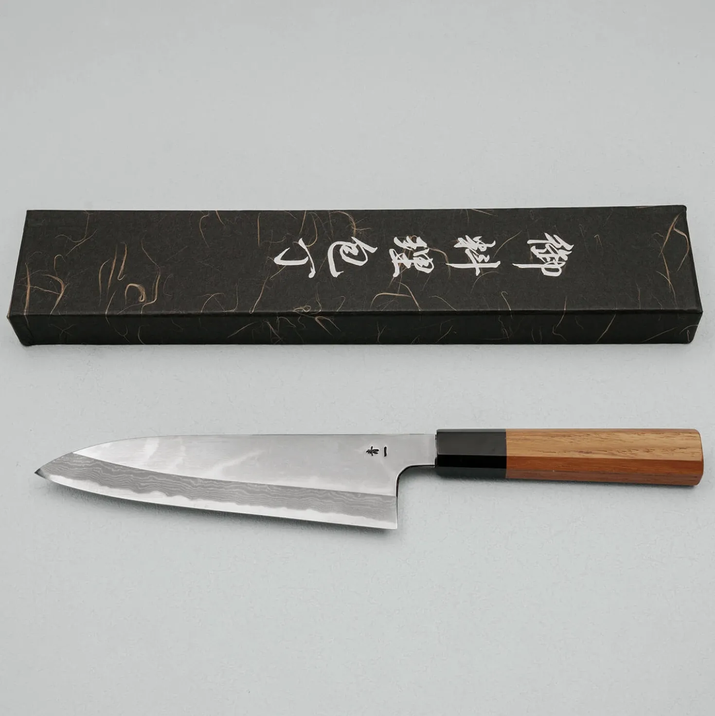 Hatsukokoro Aogami #2 Migaki Damast Santoku 18 cm
