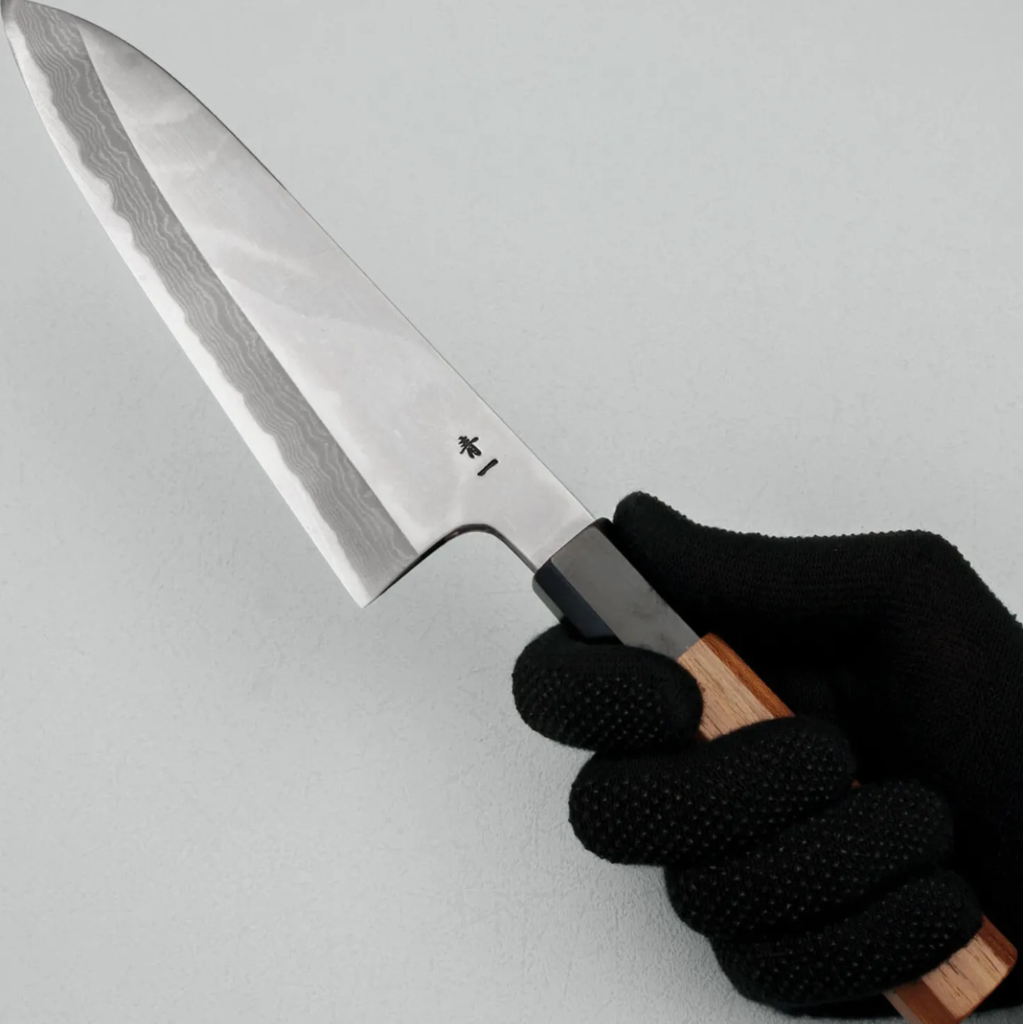 Hatsukokoro Aogami #2 Migaki Damast Santoku 18 cm