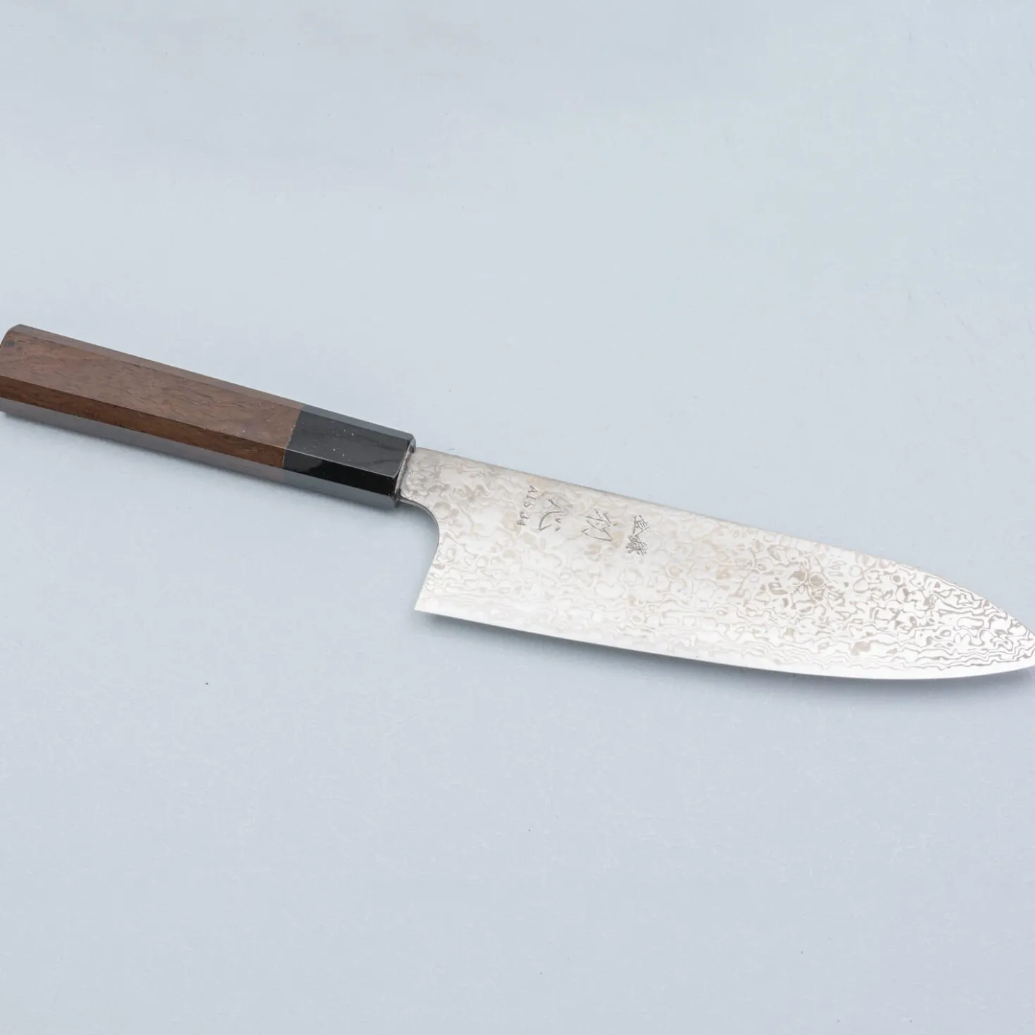 Hatsukokoro Ginga 34 Nickel Damast Santoku 18 cm
