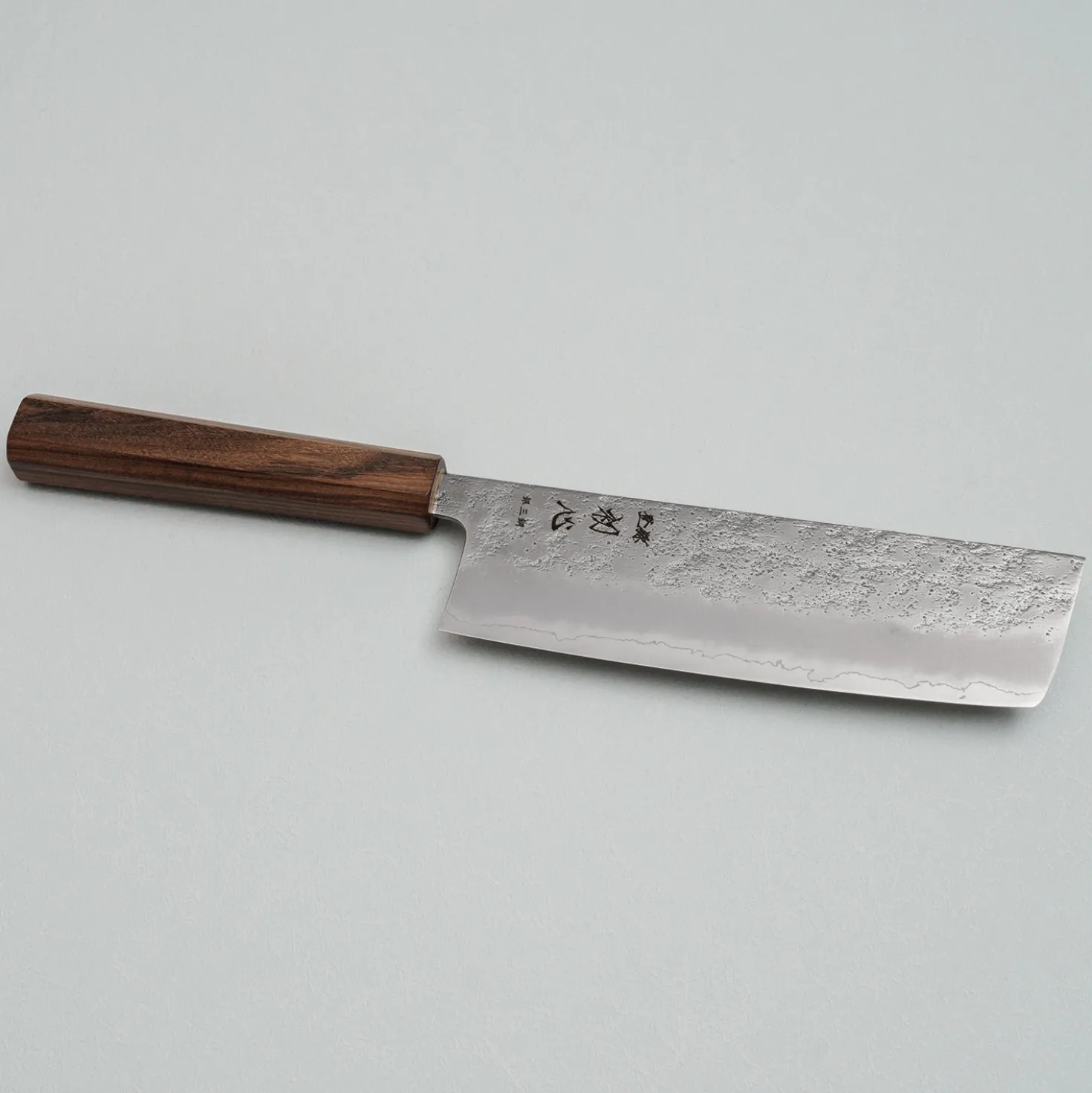 Hatsukokoro Ginrei Ginsan Bubinga Nakiri 17 cm