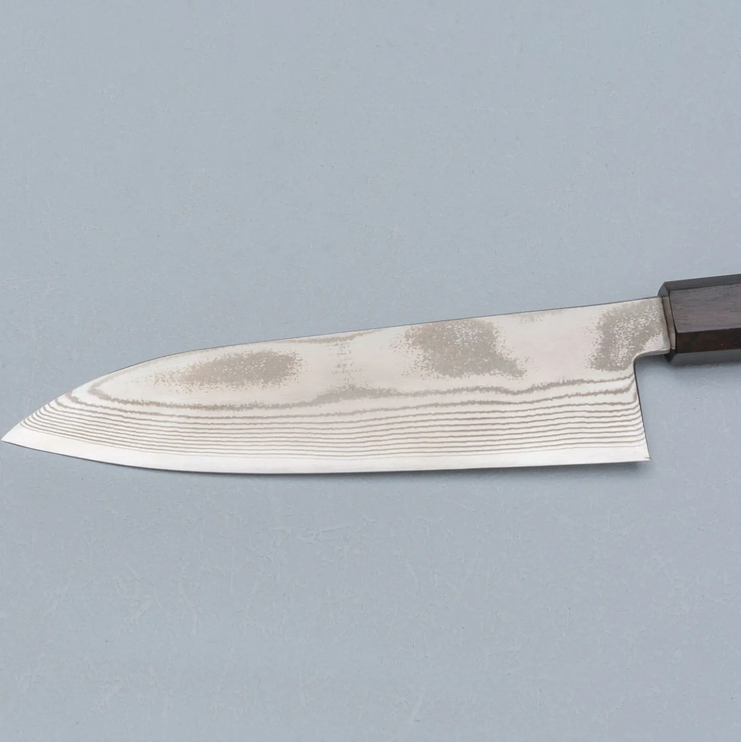 Hatsukokoro Ginsou Ginsan Nickel Damast Santoku 18 cm