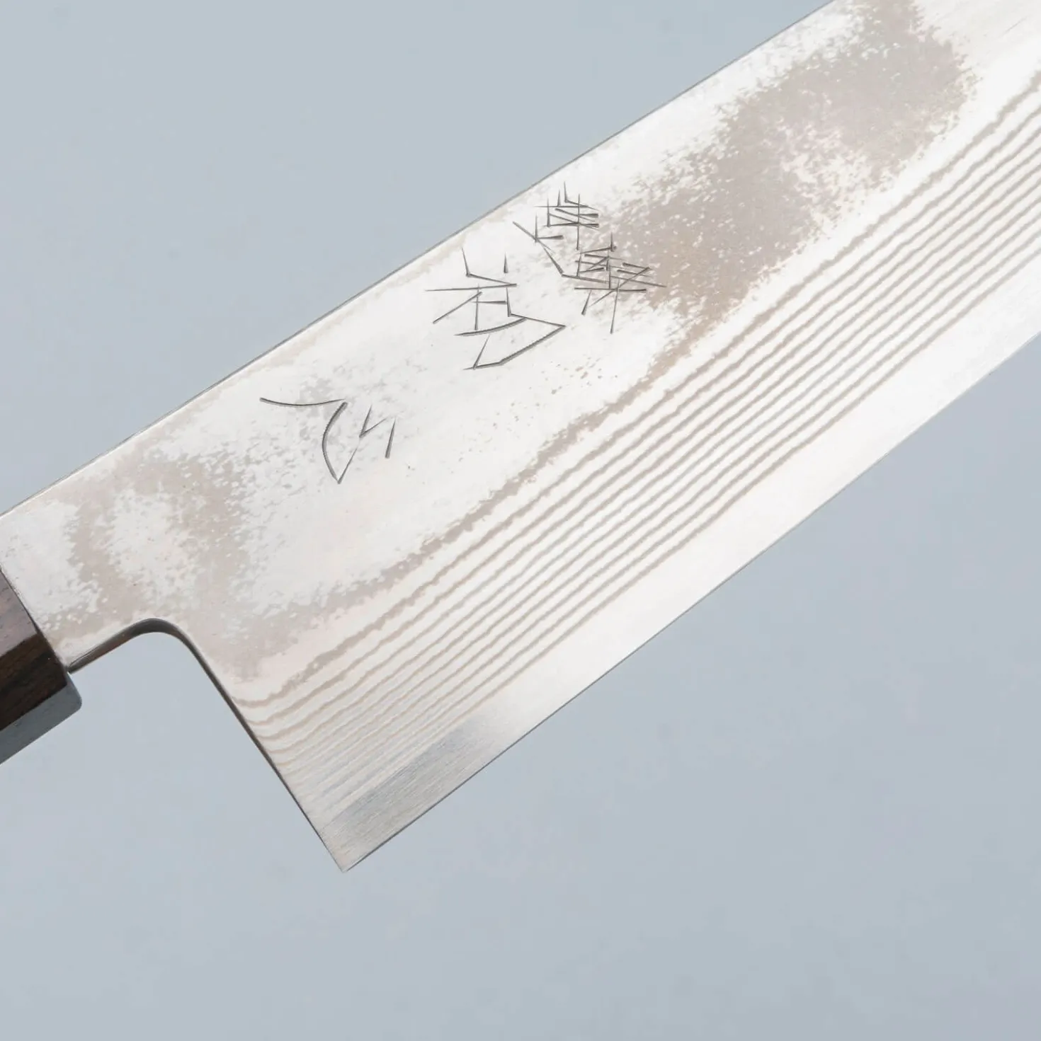 Hatsukokoro Ginsou Ginsan Nickel Damast Santoku 18 cm