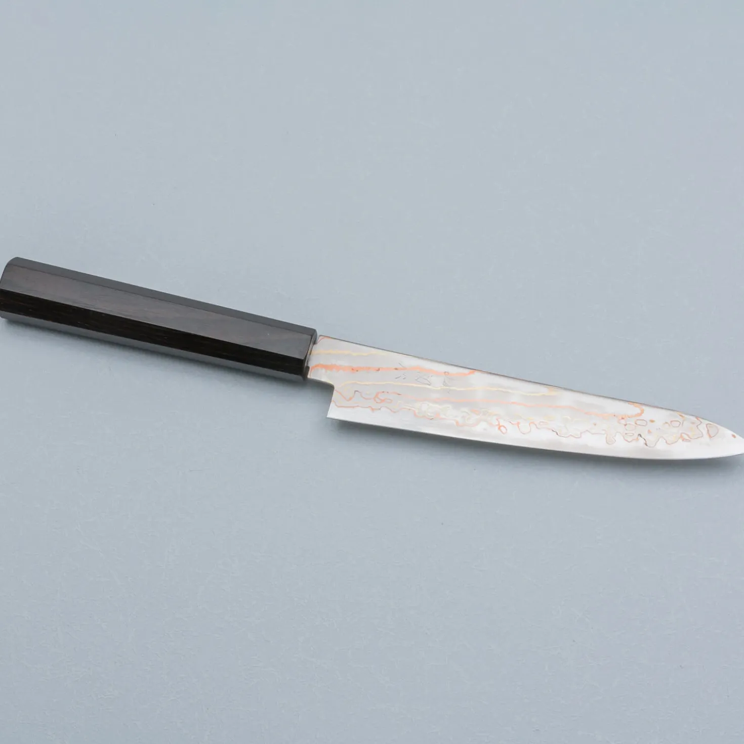 Hatsukokoro Hayabusa Aogami #2 Rainbow Damast Petty 15 cm