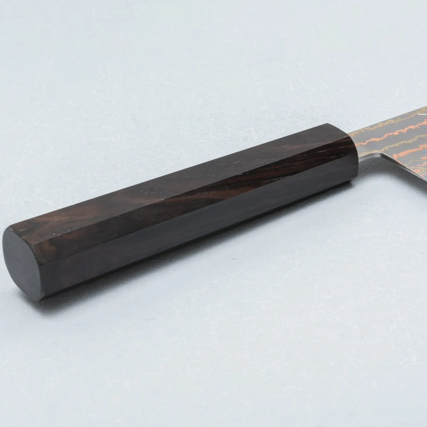 Hatsukokoro Hayabusa Aogami #2 Rainbow Damast Santoku