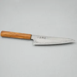 Hatsukokoro Hikari SLD Damast Olive Ko-Santoku 15 cm