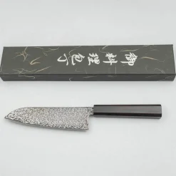 Hatsukokoro Hikari SLD Damast Ebony Santoku 17cm