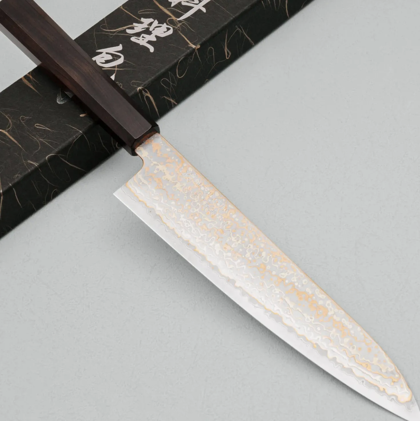 Hatsukokoro Hinotori V-Toku 2 Rainbow Damast Gyuto 21 cm
