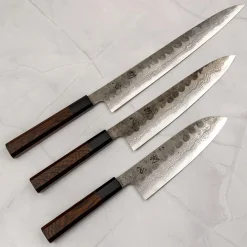 Hatsukokoro Inazuma Aogami Damascus Super Petty 15 cm