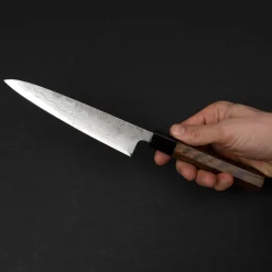 Hatsukokoro Inazuma Aogami Damascus Super Petty 15 cm