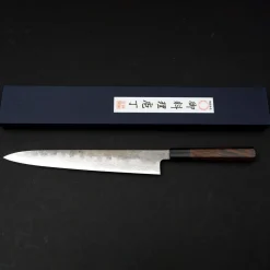 Hatsukokoro Inazuma Aogami Damascus Super Sujihiki 27 cm