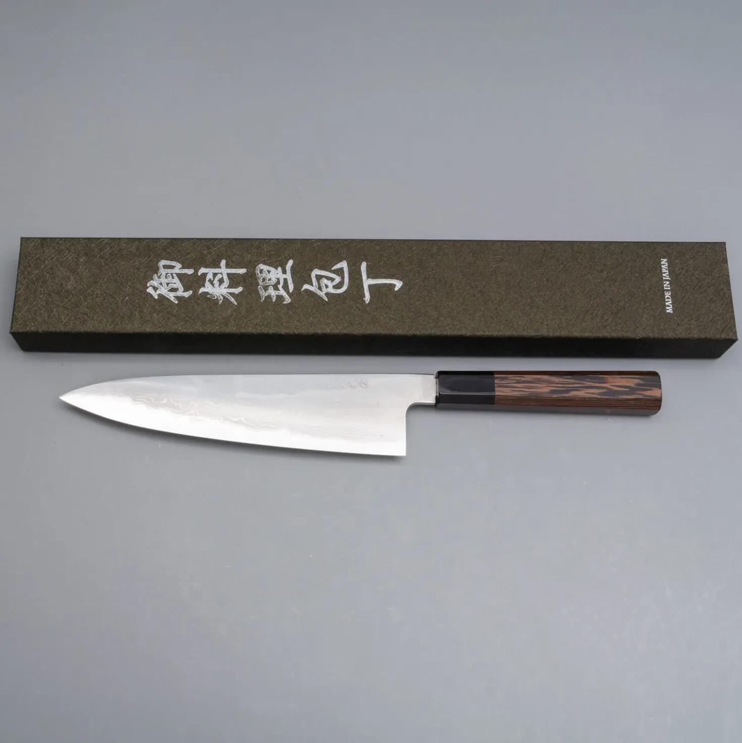 Hatsukokoro Komorebi Aogami 1 Damast Gyuto 21 cm