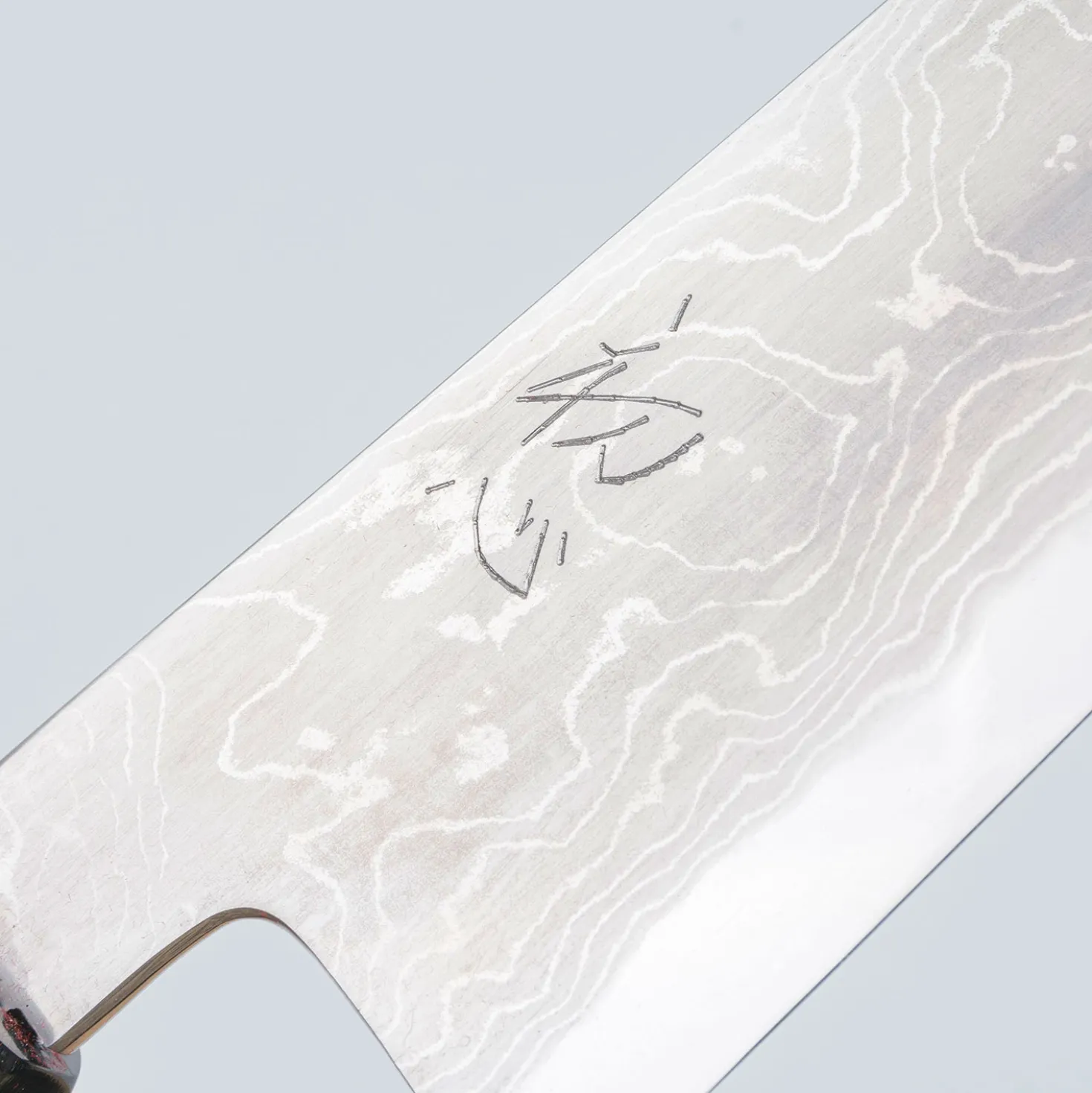 Hatsukokoro Komorebi Aogami 1 Damast Ebony Gyuto 21 cm
