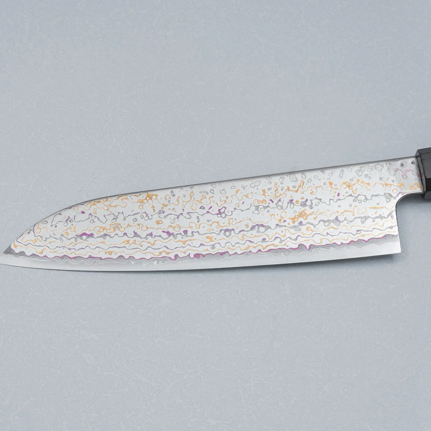 Hatsukokoro Kujaku V-Toku 2 Rainbow Damast Santoku