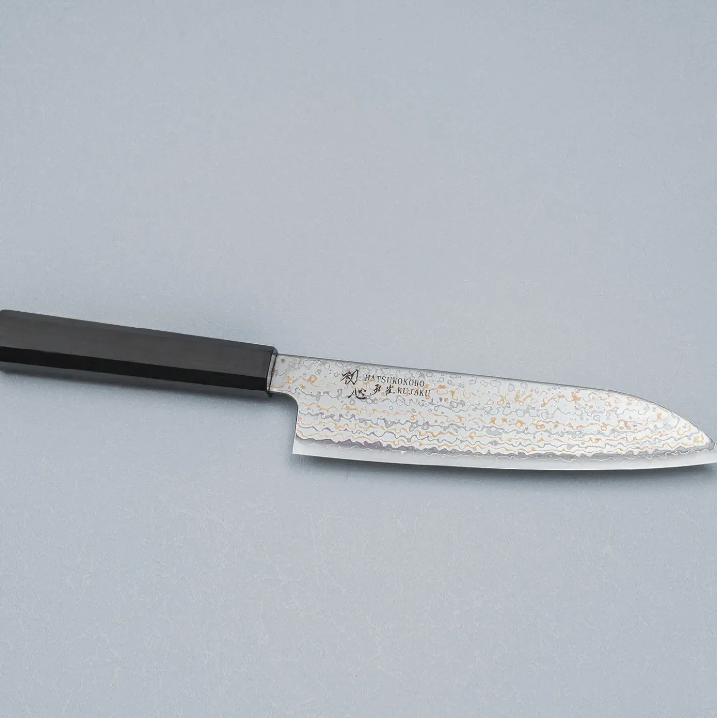 Hatsukokoro Kujaku V-Toku 2 Rainbow Damast Santoku