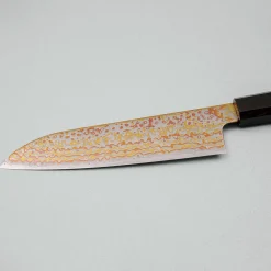 Hatsukokoro Kujaku V-Toku 2 Rainbow Damast Santoku