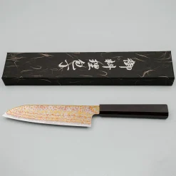 Hatsukokoro Kujaku V-Toku 2 Rainbow Damast Santoku