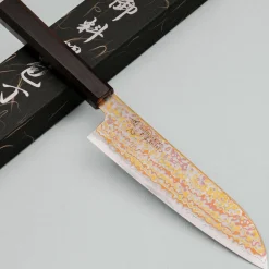 Hatsukokoro Kujaku V-Toku 2 Rainbow Damast Santoku