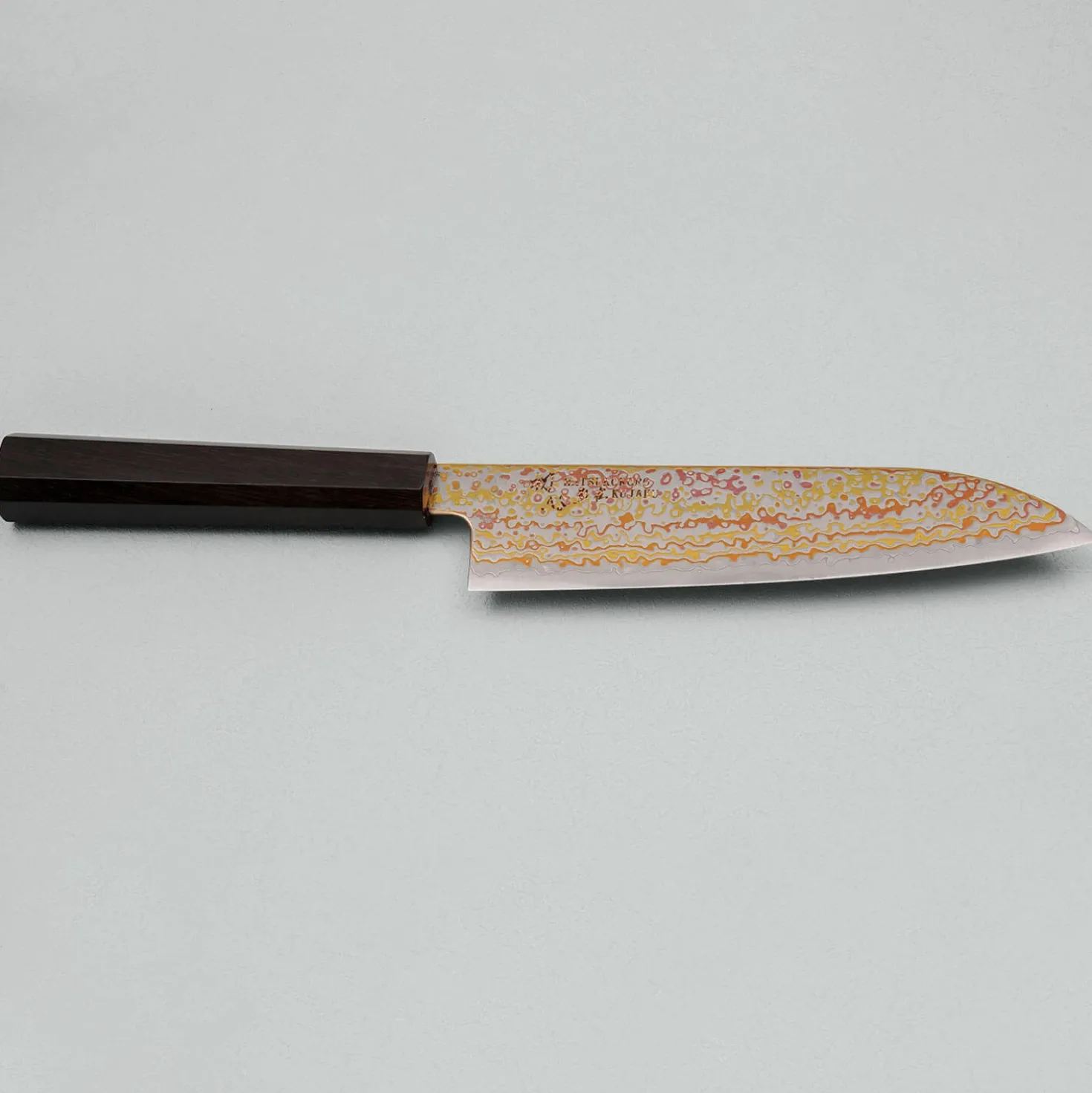 Hatsukokoro Kujaku V-Toku 2 Rainbow Damast Santoku
