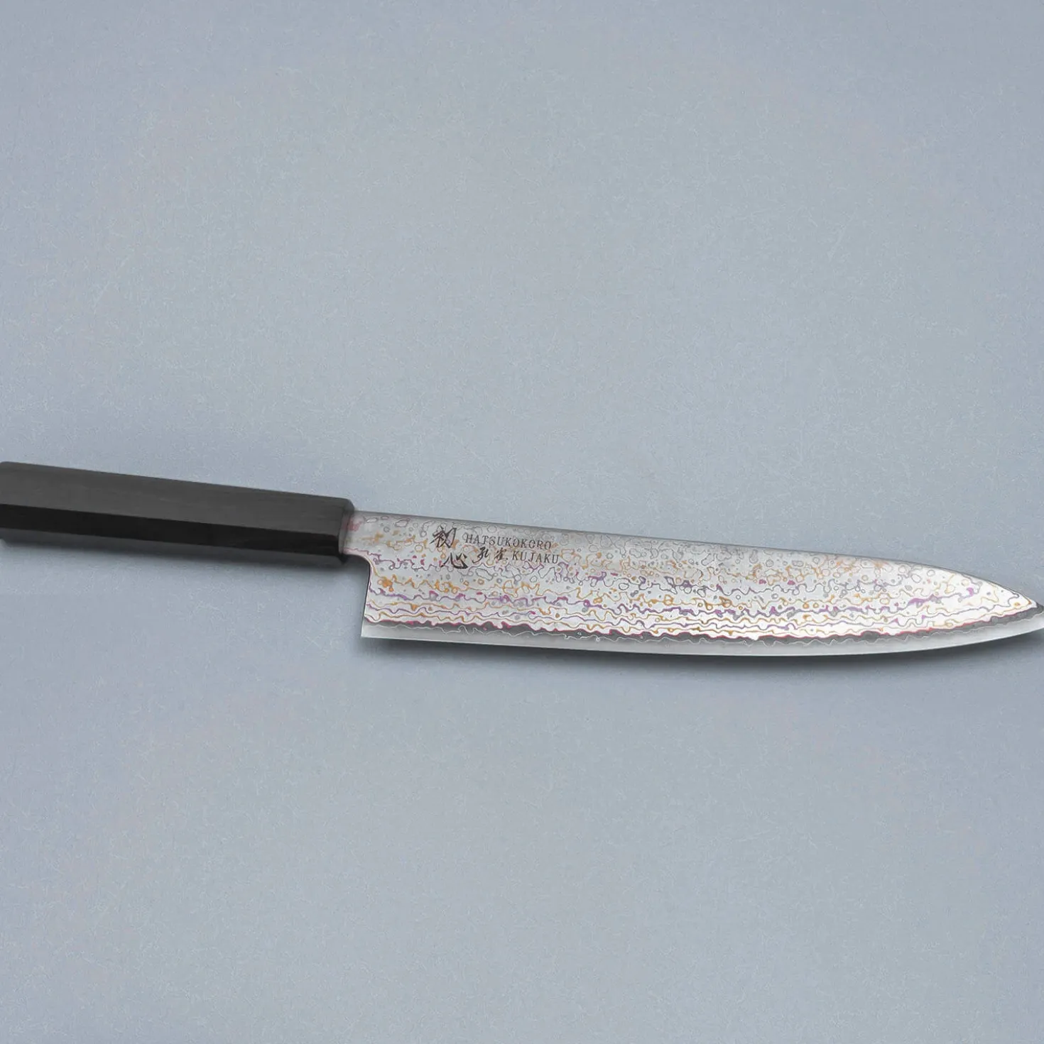 Hatsukokoro Kujaku V-Toku 2 Rainbow Damast Gyuto 24 cm