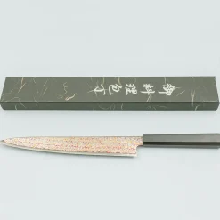 Hatsukokoro Kujaku V-Toku 2 Rainbow Damast Sujihiki 27 cm
