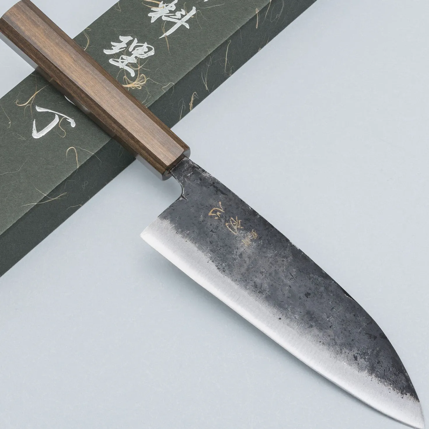 Hatsukokoro Kurogane Aogami #2 Santoku 17 cm