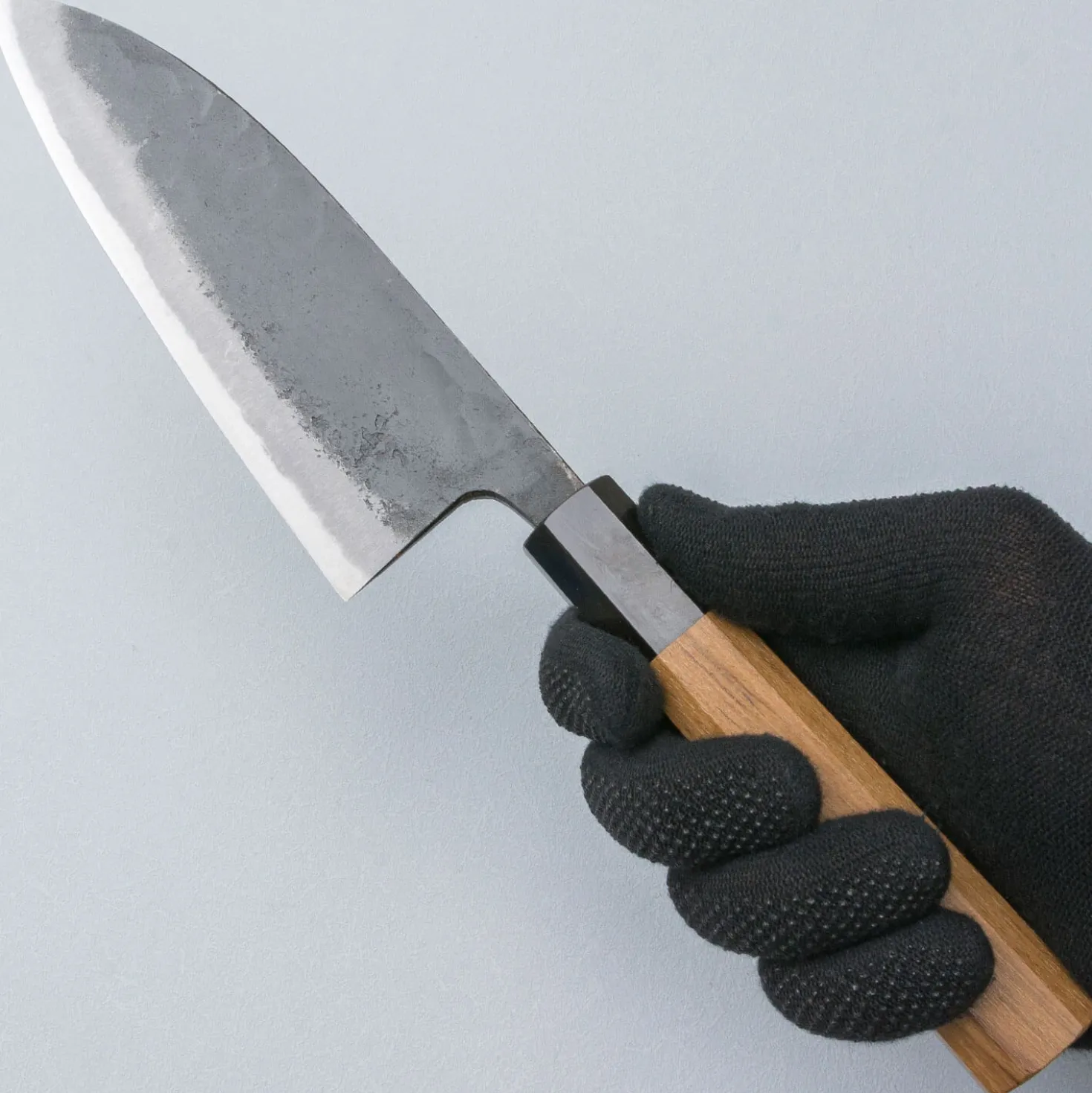 Hatsukokoro Kurokaze Aogami #2 Teak Double Bevel Deba 16.5 cm
