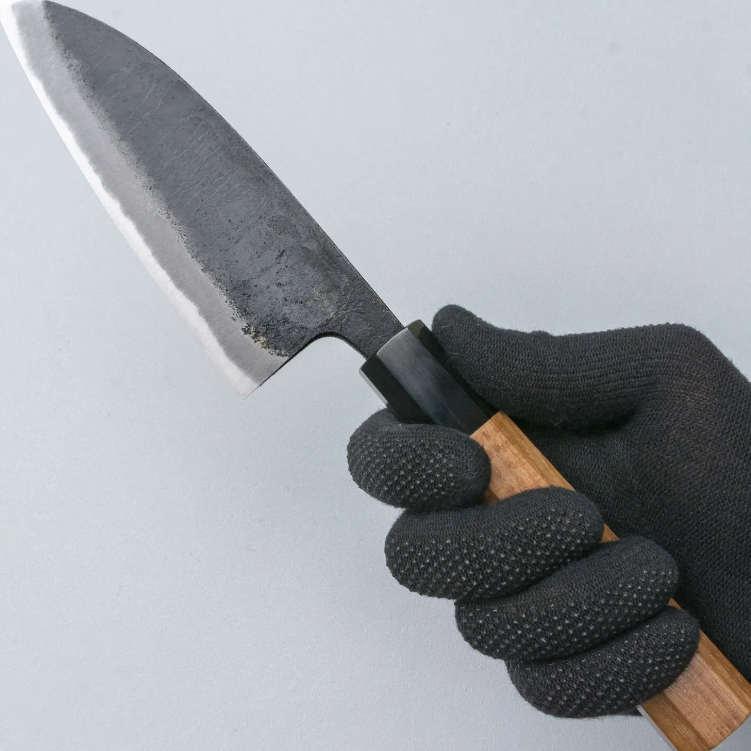 Hatsukokoro Kurokaze Aogami #2 Teak Double Bevel Deba 15 cm
