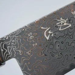 Hatsukokoro Ryuhyo Kurozome SG2 Damast Kiritsuke 21 cm